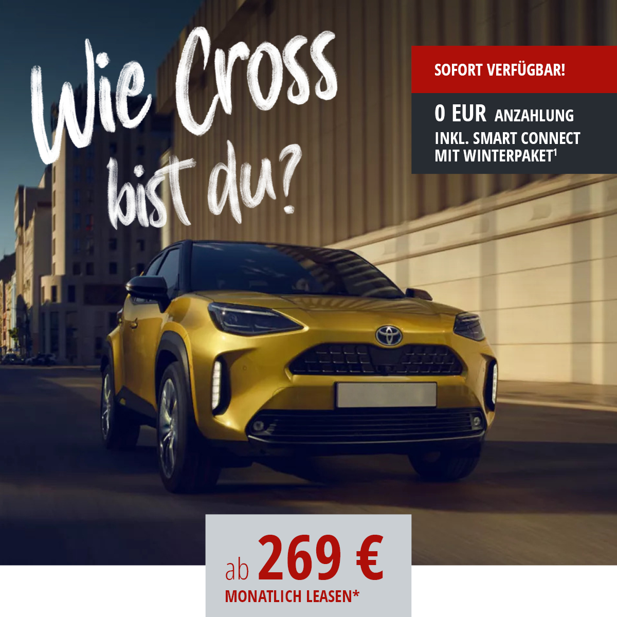 Toyota Yaris Cross,<br>Team Deutschland inkl. </span><span>Smart Connect mit Winterpaket, 5-Türer, 1,5-l-VVT-iE Hybrid