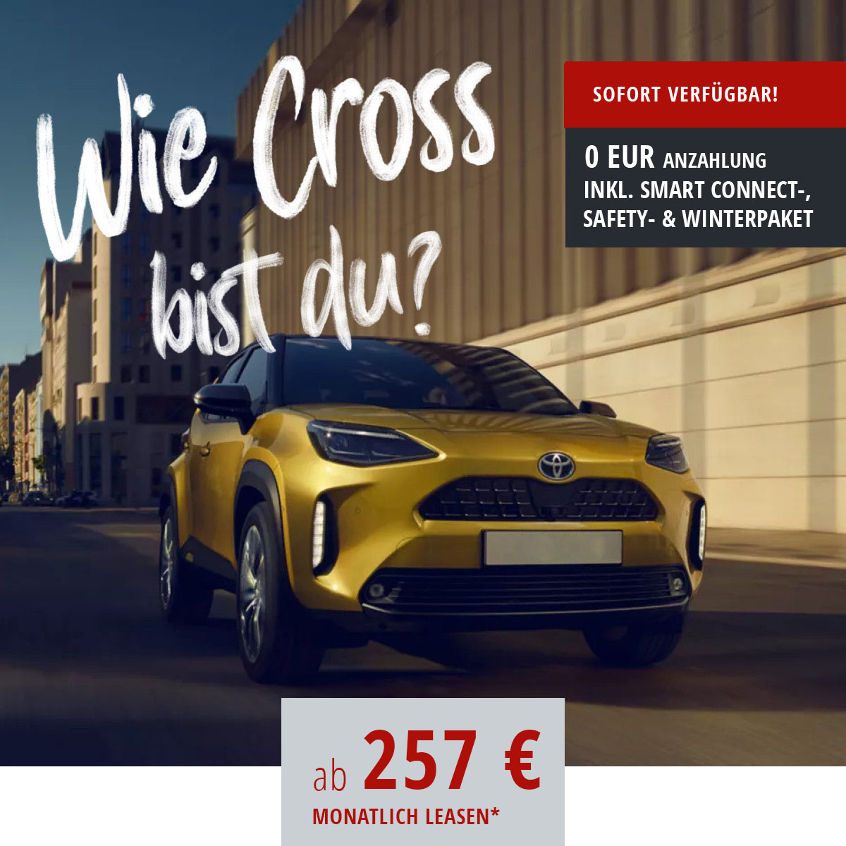 Toyota Yaris Cross,<br>Team Deutschland inkl. </span><span>Smart Connect-, Safety- & Winterpaket, 5-Türer, 1,5-l-VVT-iE Hybrid